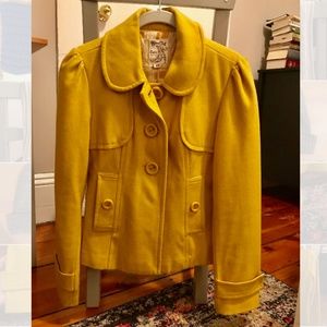 Mustard Yellow Pea Coat